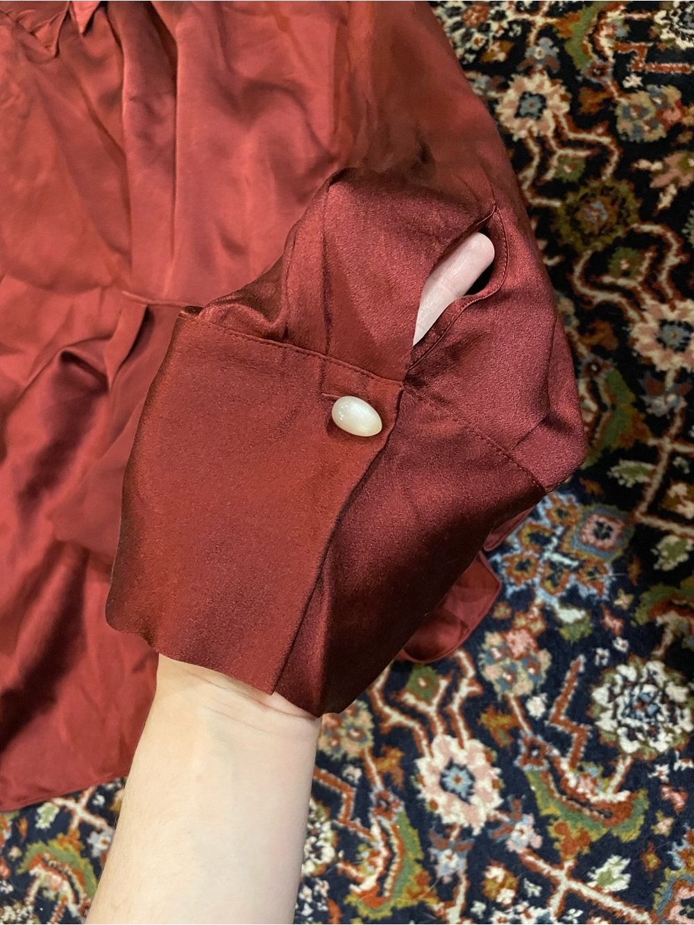 🍷Vince silk button up blouse🍷 - Picture 5 of 6